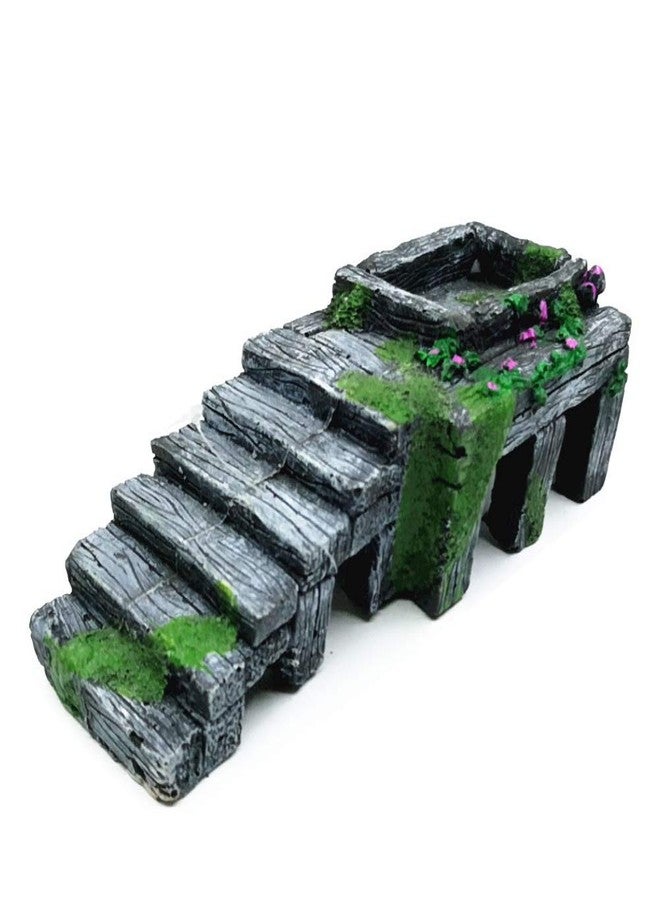 OMEM صندوق تربية الزواحف، مأوى، ديكور موطن، حوض زجاجي، مخبأ، منحدر تشمس السلاحف، وعاء ماء، تغذية، ترطيب، كهوف للاختباء - Image 1